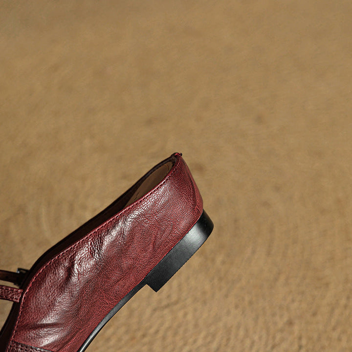 Thea Genuine Leather Mules