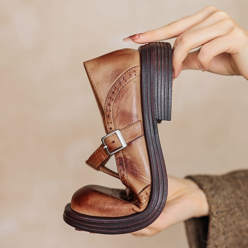 Mattea | Elegant Mary Janes Made Of Leather